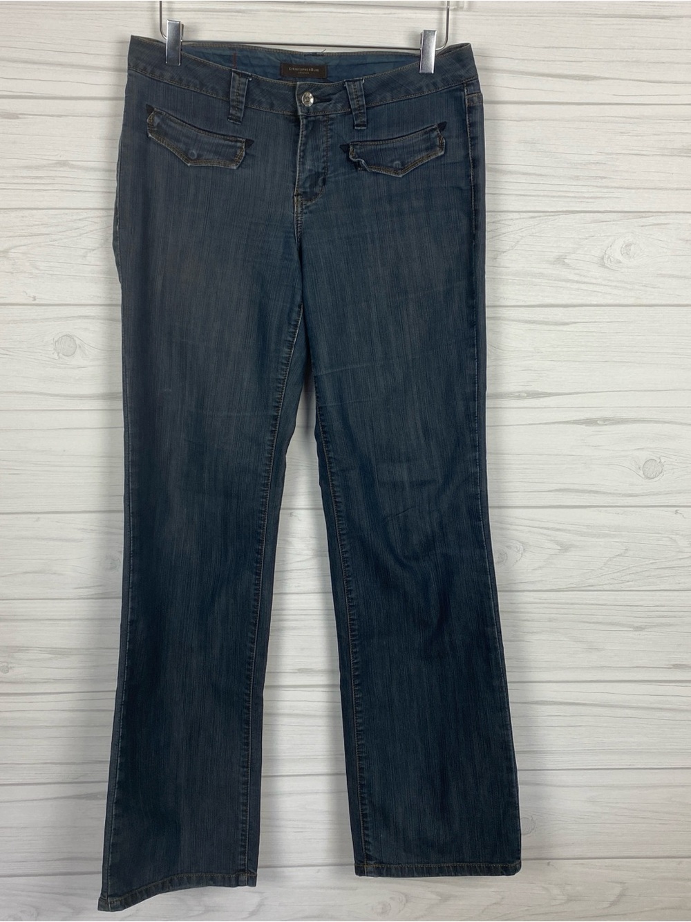 Christopher Blue Dark Indigo Boot Cut Jeans